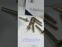 पीला जिंक लेपित छत लंगर बोल्ट कार्बन स्टील ग्रेड 4.8 6x40 मिमी 6x60 मिमी