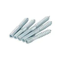 M6*60 M10*200 कार्बन स्टील के हैंगर बोल्ट लकड़ी से धातु के डूवेल डबल एंड फर्नीचर फिक्सिंग